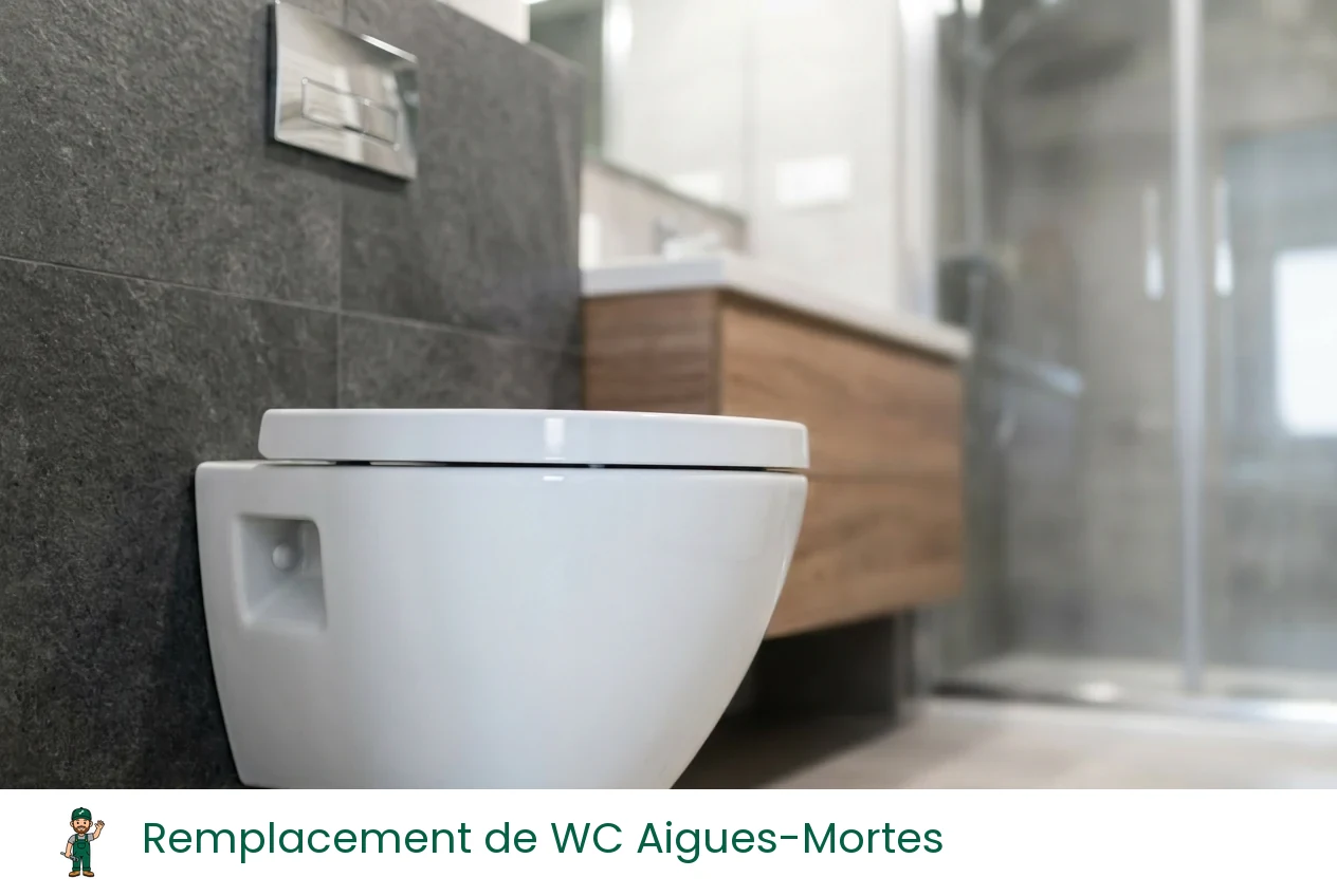 Remplacement de WC à Aigues-Mortes