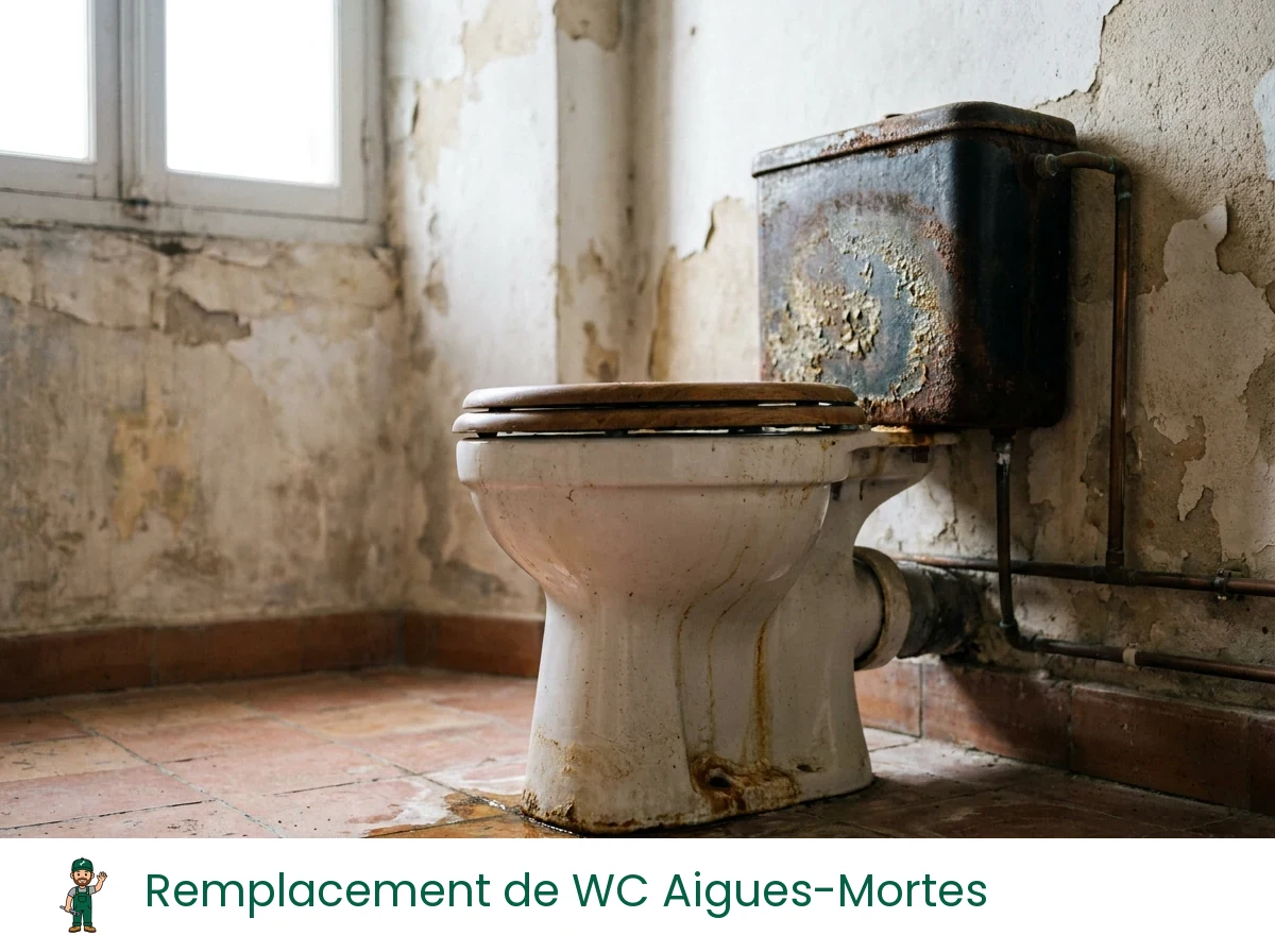 Remplacement de WC à Aigues-Mortes